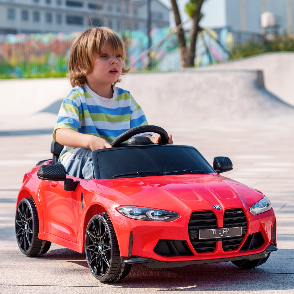 Ηλεκτρικό παιδικό αυτοκίνητο BMW M4, ήχος & φως, 3-5 km/h, με τηλεχειριστήριο, για 3-5 χρόνια, κόκκινο