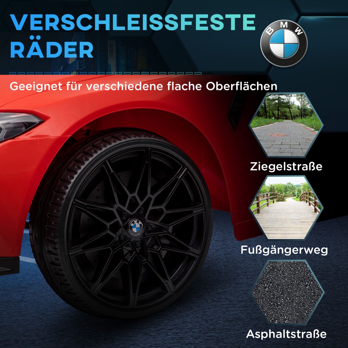 Ηλεκτρικό παιδικό αυτοκίνητο BMW M4, ήχος & φως, 3-5 km/h, με τηλεχειριστήριο, για 3-5 χρόνια, κόκκινο