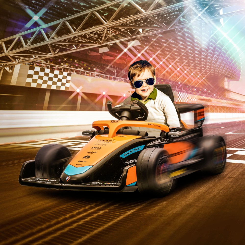 Ηλεκτρικό παιδικό αυτοκίνητο, McLaren Formula 1, με τηλεχειριστήριο, μουσική, για 3-5 χρόνια, πορτοκαλί
