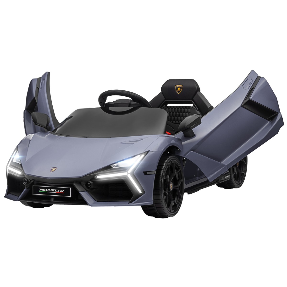 Ηλεκτρικό αυτοκίνητο για παιδιά 3-5 ετών, ήπια κίνηση, τηλεχειριστήριο, με κόρνα, πλαστικό και μέταλλο, γκρι