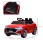 Ηλεκτρικό παιδικό αυτοκίνητο, 12V Audi Q8, 3-5 km/h, τηλεχειριστήριο, προβολείς, μουσική, κόκκινο