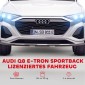 Ηλεκτρικό παιδικό αυτοκίνητο, 12V Audi Q8, 3-5 km/h, τηλεχειριστήριο, προβολείς, μουσική, λευκό