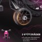 Ηλεκτρική μοτοσυκλέτα για παιδιά, 12V παιδική μοτοσυκλέτα με τροχούς εκπαίδευσης, παιδικό όχημα με κόρνα και ήχο εκκίνησης, 3 km/h, ροζ