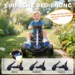 Go Kart με Πεντάλ, Πεντάλ Αυτοκίνητο για Παιδιά με Φρένο, Αντιολισθητικές Ζάντες, Μεταλλικό Σκελετός, 3-6 ετών, Μπλε