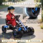 Go Kart με Πεντάλ, Πεντάλ Αυτοκίνητο για Παιδιά με Φρένο, Αντιολισθητικές Ζάντες, Μεταλλικό Σκελετός, 3-6 ετών, Μπλε