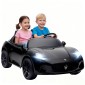 Maserati ηλεκτρικό αυτοκίνητο για παιδιά, 2θέσιο, λειτουργία μπαταρίας 12V, τηλεχειριστήριο, φώτα LED, λειτουργία μουσικής, μαύρο