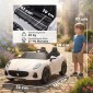 Maserati ηλεκτρικό αυτοκίνητο για παιδιά, 2θέσιο, λειτουργία μπαταρίας 12V, τηλεχειριστήριο, φώτα LED, λειτουργία μουσικής, λευκό