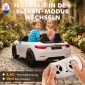 Maserati ηλεκτρικό αυτοκίνητο για παιδιά, 2θέσιο, λειτουργία μπαταρίας 12V, τηλεχειριστήριο, φώτα LED, λειτουργία μουσικής, λευκό