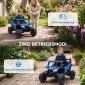 Λειτουργία 12V Παιδικού Ηλεκτρικού Αυτοκινήτου Τηλεχειριστήριο Ζώνης Κόρνα LED Θύρα USB για 3-5 χρόνια Μπλε
