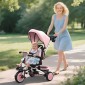Παιδικό τρίκυκλο, 6 σε 1 Buggy για νήπια, με λαβή ώθησης, ρυθμιζόμενο κάθισμα, αναδιπλούμενο σχέδιο, δίχτυ ασφαλείας