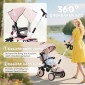 Παιδικό τρίκυκλο, 6 σε 1 Buggy για νήπια, με λαβή ώθησης, ρυθμιζόμενο κάθισμα, αναδιπλούμενο σχέδιο, δίχτυ ασφαλείας