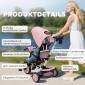 Παιδικό τρίκυκλο, 6 σε 1 Buggy για νήπια, με λαβή ώθησης, ρυθμιζόμενο κάθισμα, αναδιπλούμενο σχέδιο, δίχτυ ασφαλείας