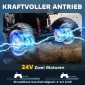 AIYAPLAY Ηλεκτρικό Παιδικό Τετράτροχο, 24V Ηλεκτρικό Όχημα με 4 Τροχούς, Προβολείς, Θύρα USB, Λειτουργία MP3, 6,5 km/h, 3-8 ετών