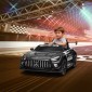 Ηλεκτρικό αυτοκίνητο Mercedes, παιδικό αυτοκίνητο, μπαταρία 12V, φώτα LED, λειτουργία μουσικής, κόρνα, 3-8 ετών, μαύρο