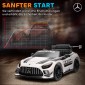 Ηλεκτρικό αυτοκίνητο Mercedes, αυτοκίνητο για παιδιά, μπαταρία 12V, φώτα LED, λειτουργία μουσικής, κόρνα, 3-8 ετών, λευκό
