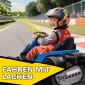 24V Electric Go Kart, Drift Mode, Ρυθμιζόμενο Κάθισμα, Ζώνη Ασφαλείας 5 Σημείων, Λειτουργία Μουσικής, 6-12 Years Blue