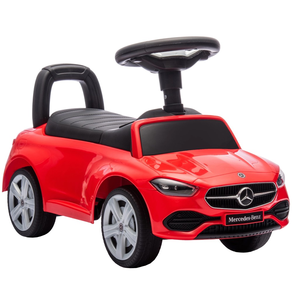 Αυτοκίνητο Mercedes-Benz C-Class με κόρνα, θόρυβος κινητήρα, αποθηκευτικός χώρος, για παιδιά 18-36 μηνών, κόκκινο