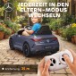 Παιδικό ηλεκτρικό αυτοκίνητο, σχέδιο Mercedes, μοτέρ 12V, τηλεχειριστήριο, φώτα LED, μουσική, για παιδιά 3-6 ετών, γκρι