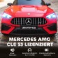 Παιδικό ηλεκτρικό αυτοκίνητο, σχέδιο Mercedes, μοτέρ 12V, τηλεχειριστήριο, φώτα LED, μουσική, για παιδιά 3-6 ετών, κόκκινο