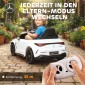 Παιδικό ηλεκτρικό αυτοκίνητο, σχέδιο Mercedes, μοτέρ 12V, τηλεχειριστήριο, φώτα LED, μουσική, για παιδιά 3-6 ετών, λευκό