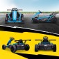 24V Electric Go Kart για Οδήγηση και Drifting, Nylon Ελαστικά, Ζώνη Ασφαλείας, Κόρνα, Μουσική για 8-12 Χρόνια Μπλε