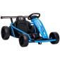 24V Electric Go Kart για Οδήγηση και Drifting, Nylon Ελαστικά, Ζώνη Ασφαλείας, Κόρνα, Μουσική για 8-12 Χρόνια Μπλε