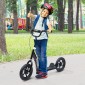Παιδικό σκούτερ με πίσω φρένο kick scooter 12 ιντσών kick scooter city scooter για παιδιά kickboard ρυθμιζόμενο ύψος χάλυβα EVA μαύρο 120 x 52 x 80-88 cm