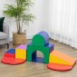 Σετ δομικά στοιχεία χυμού για παιδιά Foam Blocks Τετράγωνες σκάλες Ramp Faux Leather Πολύχρωμο
