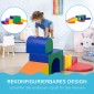 Σετ δομικά στοιχεία χυμού για παιδιά Foam Blocks Τετράγωνες σκάλες Ramp Faux Leather Πολύχρωμο