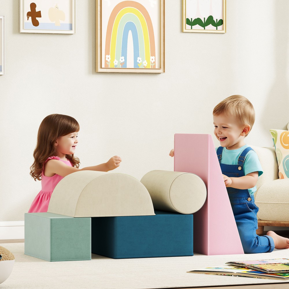 Σετ 5 τεμαχίων Foam Blocks για μωρά και νήπια Κτίριο Play Climbing Indoor Set Foam Colorful