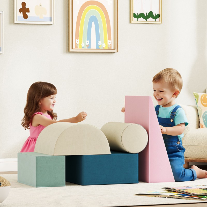 Σετ 5 τεμαχίων Foam Blocks για μωρά και νήπια Κτίριο Play Climbing Indoor Set Foam Colorful