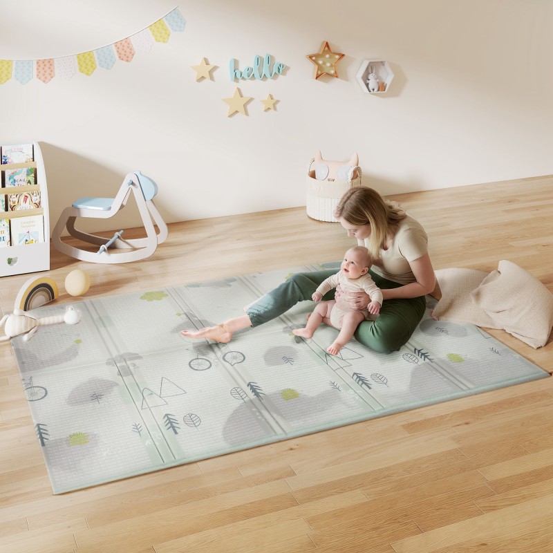 Baby Play Mat Animal Pattern Αφρός πάχους 1,5 cm Αντιολισθητική επένδυση