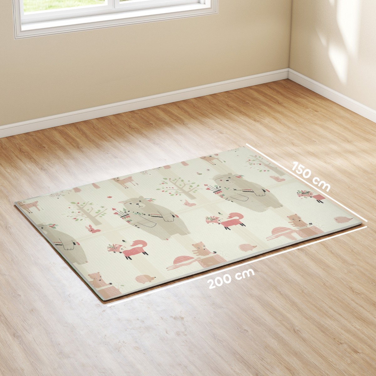 Baby Play Mat Animal Pattern Αφρός πάχους 1,5 cm Αντιολισθητική επένδυση