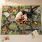 Χαλάκι ερπυσμού baby, χαλάκι παιχνιδιού 200x150x0,5cm, αντιολισθητικό χαλάκι σέρνεται με αντιολισθητικό κάτω μέρος, μοτίβο πόλης για παιδικά δωμάτια