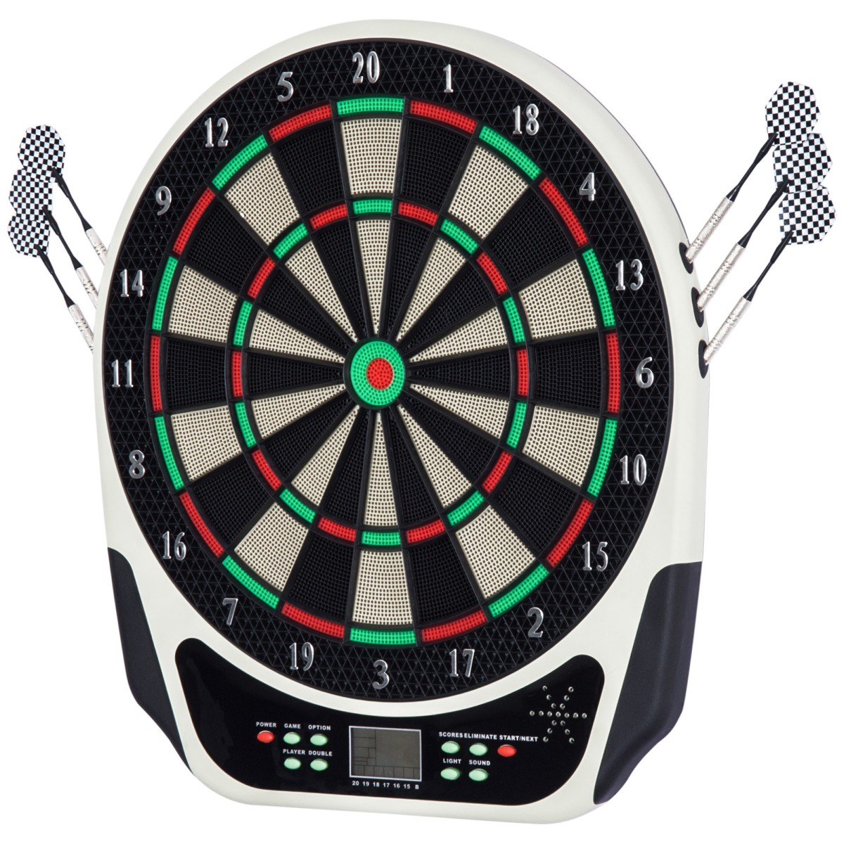 Ηλεκτρονική σανίδα βελών Dartboard με φωνητικά μηνύματα Οθόνες LED 6 βελάκια 24 κεφαλές βελών 18 παιχνίδια 159 παραλλαγές Μηχάνημα βελών Σετ βελάκια για έως και 8 παίκτες