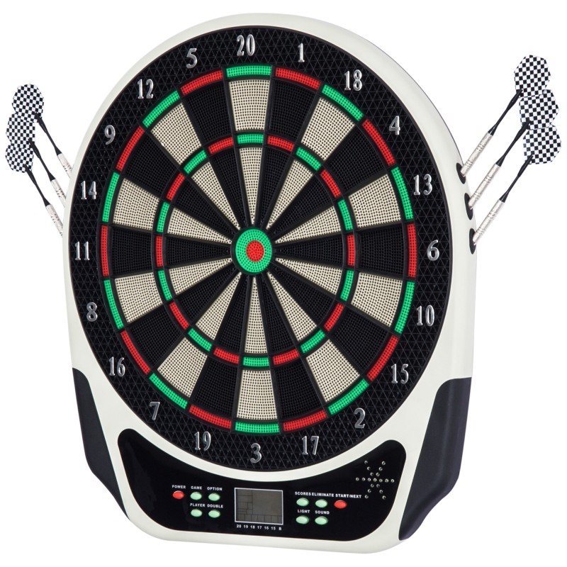 Ηλεκτρονική σανίδα βελών Dartboard με φωνητικά μηνύματα Οθόνες LED 6 βελάκια 24 κεφαλές βελών 18 παιχνίδια 159 παραλλαγές Μηχάνημα βελών Σετ βελάκια για έως και 8 παίκτες