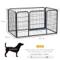 Πτυσσόμενο Puppy Run 1 Door 129cm x 84cm x 70cm Μαύρο