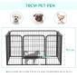Πτυσσόμενο Puppy Run 1 Door 129cm x 84cm x 70cm Μαύρο