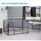 Πτυσσόμενο Puppy Run 1 Door 129cm x 84cm x 70cm Μαύρο