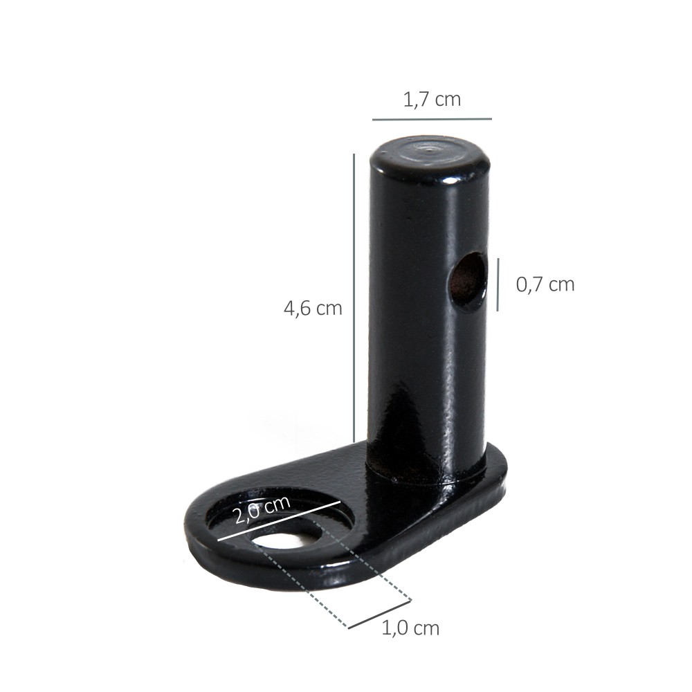 Ανταλλακτικός σύνδεσμος ρυμουλκούμενου για παιδικά ρυμουλκούμενα μαύρο ανθρακούχο