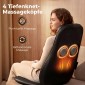 Μασάζ πλάτης Shiatsu με θερμότητα, βαθύ μασάζ και δόνηση καθίσματος 3 σταδίων, μασάζ για πόνους στην πλάτη
