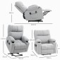 HOMCOM Πολυθρόνα ανύψωσης για ηλικιωμένους, λειτουργία ανάκλισης, με τηλεχειριστήριο, 144 cm x 91 cm x 88 cm, Ανοιχτό γκρι