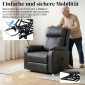 Καρέκλα Riser and Relax για ηλικιωμένους, Ηλεκτρική καρέκλα από συνθετικό δέρμα με διπλό κινητήρα, μαξιλάρι με πούπουλα, μαύρο