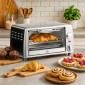 Μίνι φούρνος 10 L 750 W 100-230℃ 60 λεπτά. Χρονοδιακόπτης με ταψί, σχάρα γκριλ και αφαιρούμενο ταψί βάσης, φούρνος πίτσας ασημί