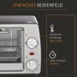 Μίνι φούρνος 10 L 750 W 100-230℃ 60 λεπτά. Χρονοδιακόπτης με ταψί, σχάρα γκριλ και αφαιρούμενο ταψί βάσης, φούρνος πίτσας ασημί
