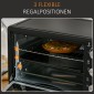 Μίνι φούρνος, φούρνος τοστιέρα 21 λίτρων με 1 σχάρα και 1 ταψί, 3 τρόποι ψησίματος, 100°C-230°C, ανοξείδωτο ατσάλι, γυαλί, μαύρο