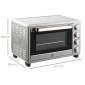 Μίνι φούρνος 32L 100 °C-230 °C 1600 W μίνι φούρνος με ταψί, ταψί για ψίχουλα, σχάρα γκριλ και 3 λειτουργίες μαγειρέματος, φούρνος πίτσας με χρονοδιακόπτη, λαβή ταψιού, ανοξείδωτο ατσάλι, ασήμι