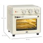 Μίνι φούρνος 5 σε 1, χωρητικότητα 20 λίτρων, 1400 W, 1 σχάρα ψησίματος, 1 ταψί, 60 λεπτά. μετρών την ώραν