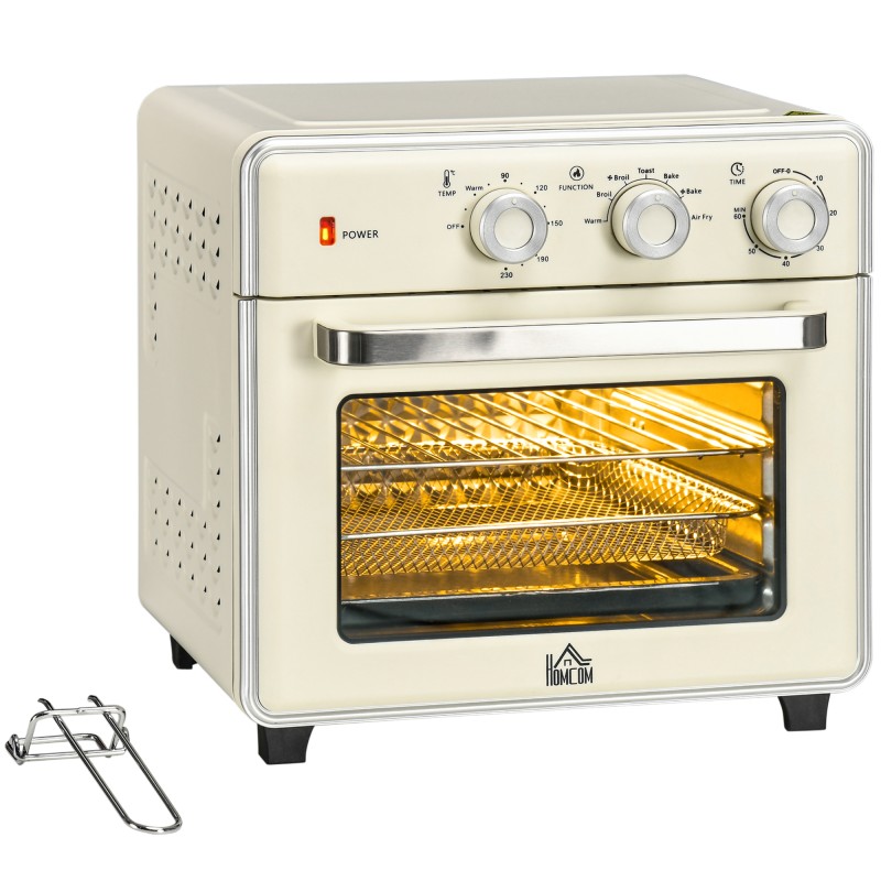 Μίνι φούρνος 5 σε 1, χωρητικότητα 20 λίτρων, 1400 W, 1 σχάρα ψησίματος, 1 ταψί, 60 λεπτά. μετρών την ώραν