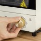 Μίνι φούρνος χωρητικότητας 15L, ταψί ρυθμιζόμενου ύψους και σχάρα, 1000W, κρεμ λευκό